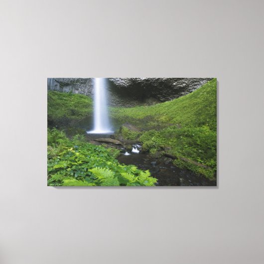 Latourell-watervallen, Columbia River Gorge, Orego Canvas Afdruk (Voorkant)