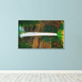 Latourelle Herfsten in Columbia River Gorge Canvas Afdruk (Insitu (Houten vloer))