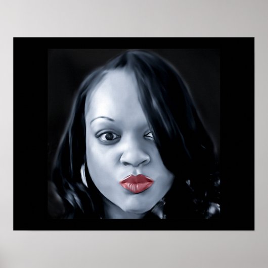 Latoya Black/White Poster (Voorkant)