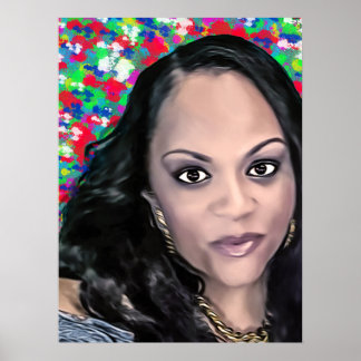 Latoya, kleurenselfie poster