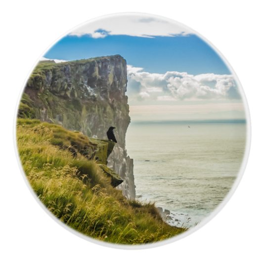 Latrabjarg cliffs, IJsland Keramische Knop (Voorkant)