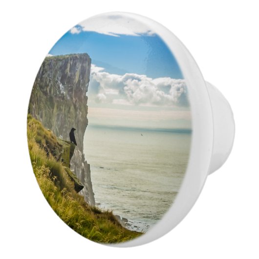 Latrabjarg cliffs, IJsland Keramische Knop (Rechts)