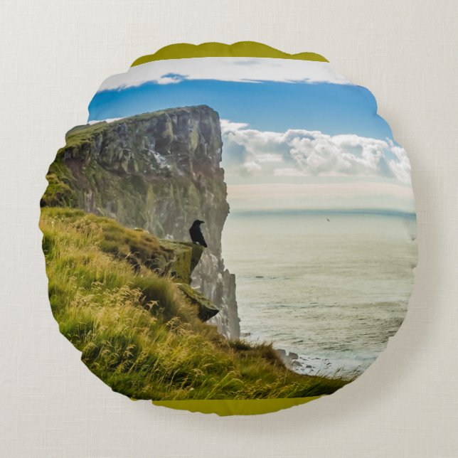 Latrabjarg cliffs, IJsland Rond Kussen (Voorkant)