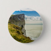 Latrabjarg cliffs, IJsland Ronde Button 5,7 Cm (Voorkant)