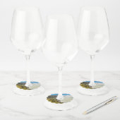 Latrabjarg cliffs, IJsland Wijnglaslabel (Set)