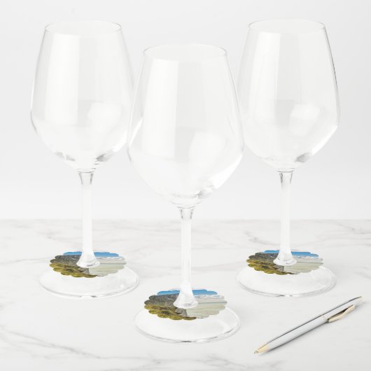 Latrabjarg cliffs, IJsland Wijnglaslabel (Set)