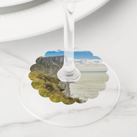 Latrabjarg cliffs, IJsland Wijnglaslabel (Dichtbij)