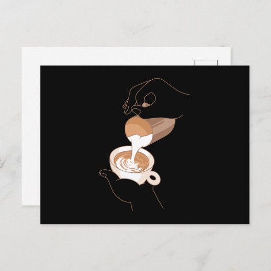 Latte Art Briefkaart (Voorkant / Achterkant)