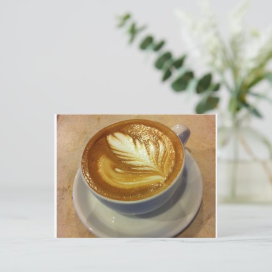 Latte Art Briefkaart (Staand voorkant)
