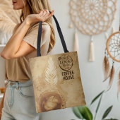 Latte Art cafés en coffeeshops Logo Business Tote Bag