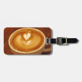 Latte Art Coffee Love Bagagelabel (Voorkant horizontaal)