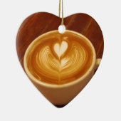 Latte Art Coffee Love Keramisch Ornament (Rechts)