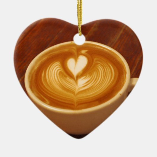 Latte Art Coffee Love Keramisch Ornament (Voorkant)