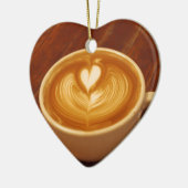 Latte Art Coffee Love Keramisch Ornament (Links)