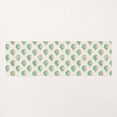 Latte Art in Cute Blue Coffee Mugs Yogamat (Achterkant (horizontaal))