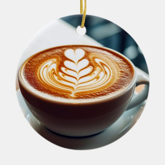 Latte Art Keramisch Ornament (Voorkant)