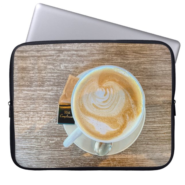 Latte Art Laptop Sleeve (Voorkant)