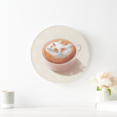 Latte Art Large Clock Grote Klok (Huis)