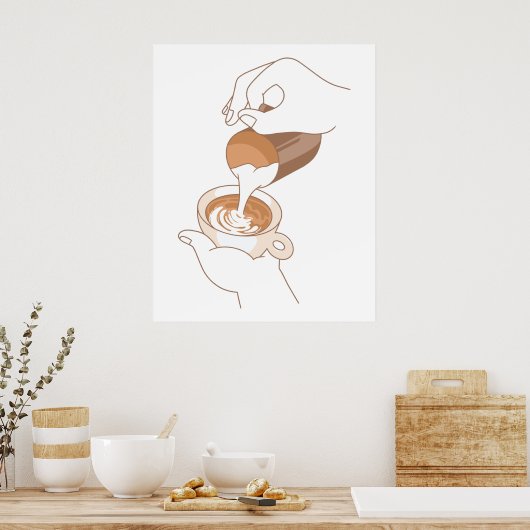 Latte Art Poster (Keuken)