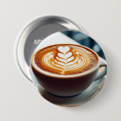 Latte Art Ronde Button 7,6 Cm (Voorkant /achterkant)