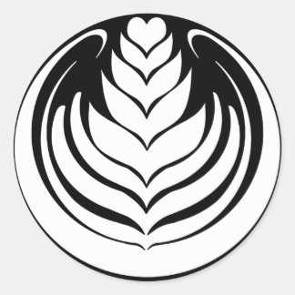 Latte Art Tulip Ronde Sticker