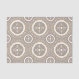 Latte Beige Elegant Ornamental Floral Tissuepapier