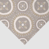 Latte Beige Elegant Ornamental Floral Tissuepapier (Detail)