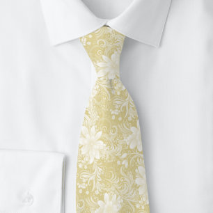 Latte Bloem Batik Stropdas