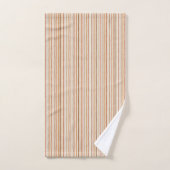 Latte Cocoa Crème Blush Strepen Bad Handdoek (Handdoek)