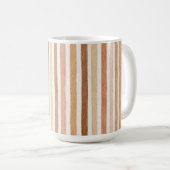 Latte Cocoa Crème Blush Strepen Koffiemok (Voorkant rechts)