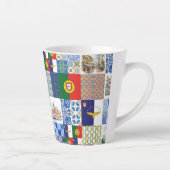Latte Coffee Cup 12 Portugese vlag en de Azoren Latte Mok (Rechts)