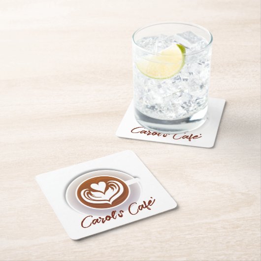 Latte Coffee Cup Kartonnen Onderzetters (Insitu)