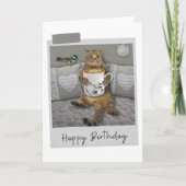 Latte Coffee Funny Birthday Card Kaart (Voorkant)