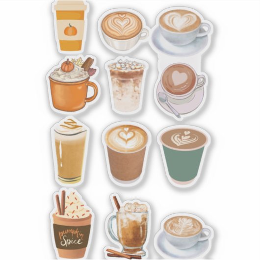Latte Collage Sticker (Voorkant)