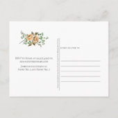 Latte Cream Ivoor Beige Bloemen Vrijgezellenfeest Briefkaart (Achterkant)