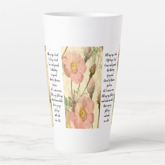 Latte Cup Floral Fill MyCup, Lord Scripture Mok (Voorkant)