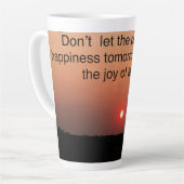 Latte Cup Zonsondergang met citaat Mok (Linkerhoek)