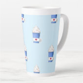 Latte en gehakte room (blauw) mok (Rechterhoek)