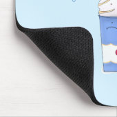 Latte en gehakte room (blauw) muismat (Hoek)