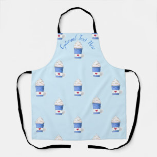 Latte en gehakte room (blauw) schort