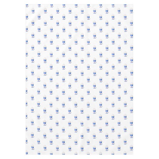 Latte en gehakte room (blauw) tafelkleed (Voorkant)