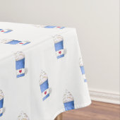 Latte en gehakte room (blauw) tafelkleed (Voorbeeld)