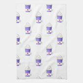 Latte en gehakte room (Paars) Theedoek (Verticaal)