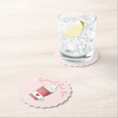 Latte en gehakte room (roze) kartonnen onderzetters (Insitu)