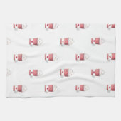 Latte en gehakte room (roze) theedoek (Horizontaal)