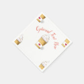 Latte en geslepen room (geel) servet (Hoek)