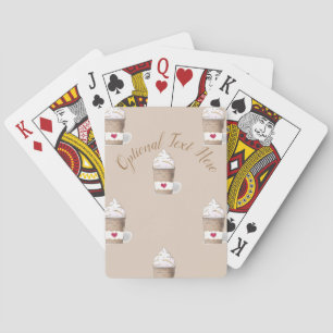 Latte en getelegrafeerde crème (koffie) pokerkaarten