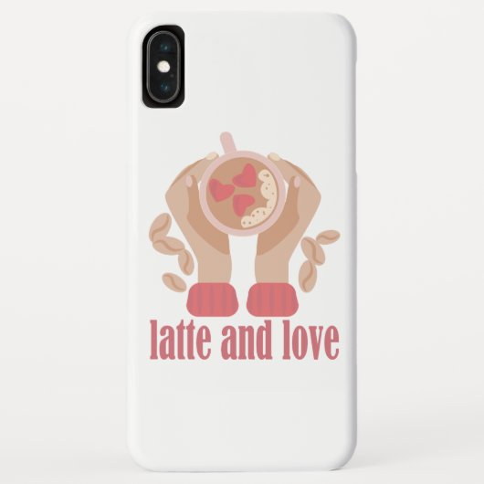 Latte en liefdesbeker, handen en koffie Case-Mate iPhone case (Achterkant)