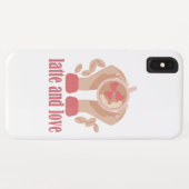 Latte en liefdesbeker, handen en koffie Case-Mate iPhone case (Achterkant (horizontaal))
