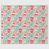 Latte en Snoep Cadeaupapier (Vlak)